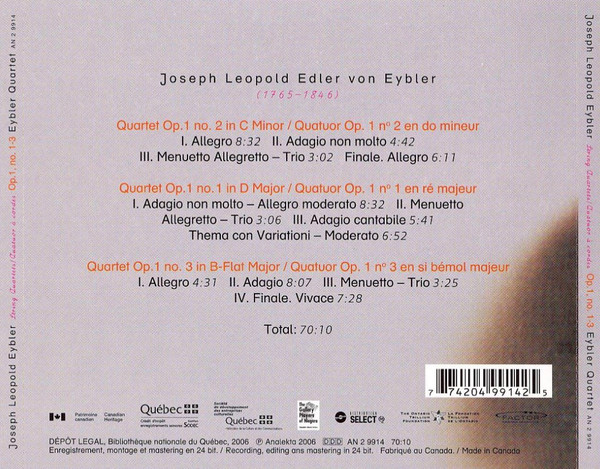Joseph Leopold Eybler, Eybler Quartet-1