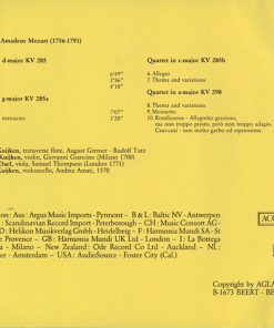 Wolfgang Amadeus Mozart, Barthold Kuijken, Sigiswald Kuijken, Lucy Van Dael, Wieland Kuijken-1