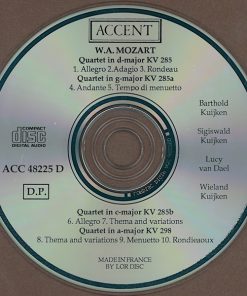 Wolfgang Amadeus Mozart, Barthold Kuijken, Sigiswald Kuijken, Lucy Van Dael, Wieland Kuijken-2