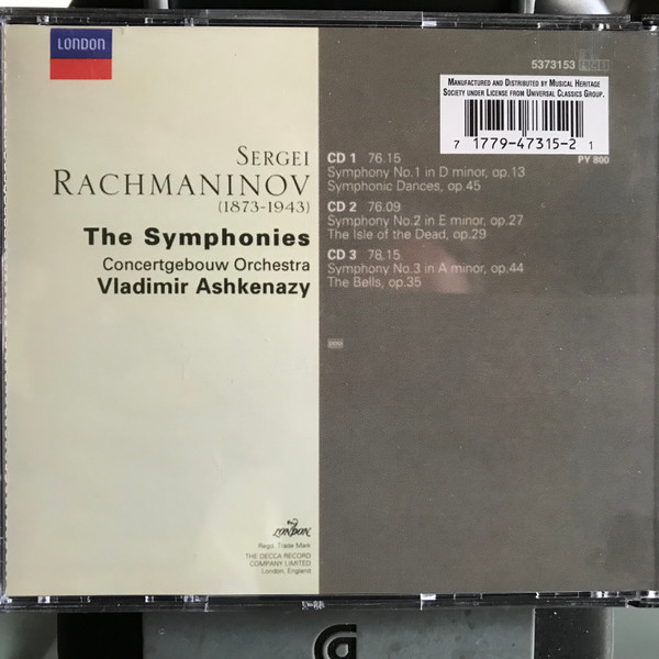 Rachmaninov* - Vladimir Ashkenazy, Concertgebouw Orchestra*-1