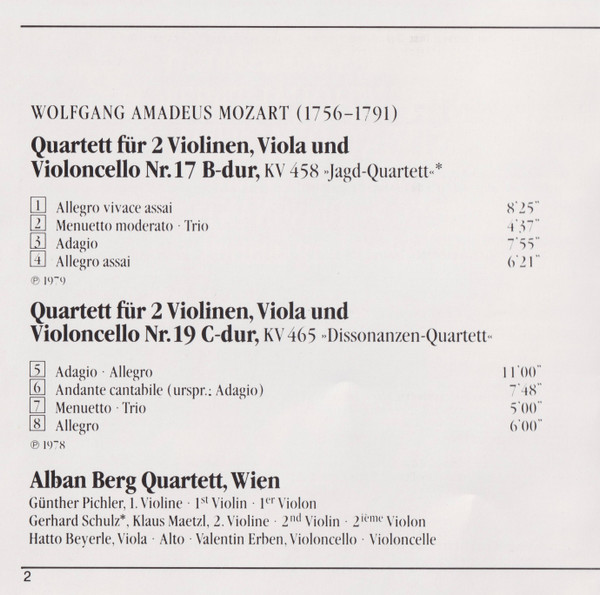 Wolfgang Amadeus Mozart, Alban Berg Quartett-4