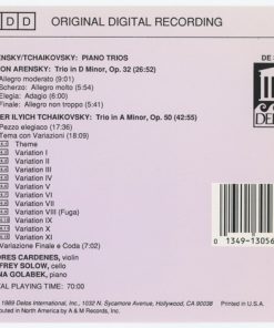 Andrés Cárdenes, Mona Golabek, Jeffrey Solow, Pyotr Ilyich Tchaikovsky, Anton Stepanovich Arensky-1