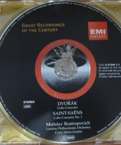 Mstislav Rostropovich • Carlo Maria Giulini / London Philharmonic Orchestra – Dvořák* / Saint-Saëns*-3