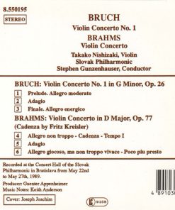 Bruch* / Brahms* - Takako Nishizaki, Slovak Philharmonic*, Stephen Gunzenhauser-1