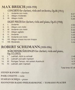 Max Bruch / Robert Schumann - Steven Kanoff, Paul Coletti, Staffan Scheja, Radio-Philharmonie Hannover Des NDR, Tommaso Placidi-4