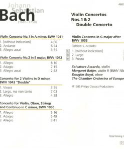 Johann Sebastian Bach - Salvatore Accardo, Margaret Batjer, The Chamber Orchestra Of Europe-4
