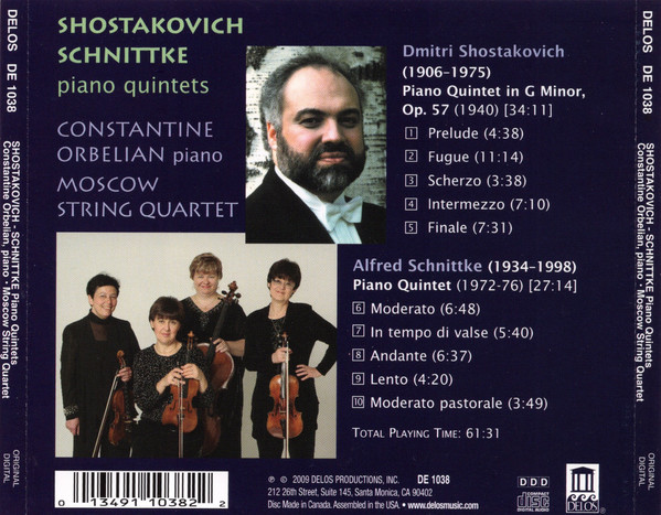 Shostakovich*, Schnittke*, Constantine Orbelian, Moscow String Quartet-1