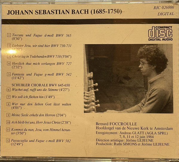 Johann Sebastian Bach, Bernard Foccroulle-1