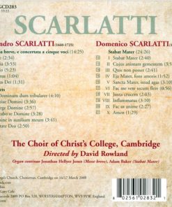 Alessandro Scarlatti, Domenico Scarlatti, The Choir Of Christ's College, Cambridge, David Rowland-1
