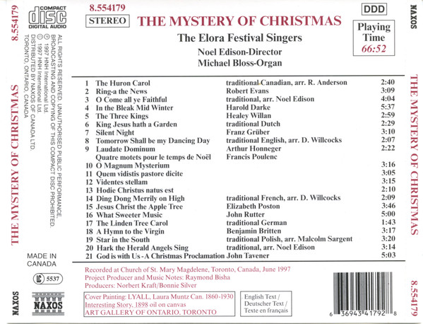 The Elora Festival Singers*, Noel Edison, Michael Bloss-1