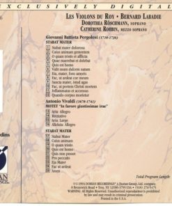 Pergolesi* & Vivaldi*, Les Violons Du Roy • Bernard Labadie • Dorothea Röschmann • Catherine Robbin-1