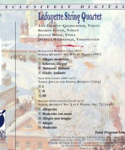Lafayette String Quartet, Alexander Borodin, Igor Stravinsky, Dmitri Shostakovich-1