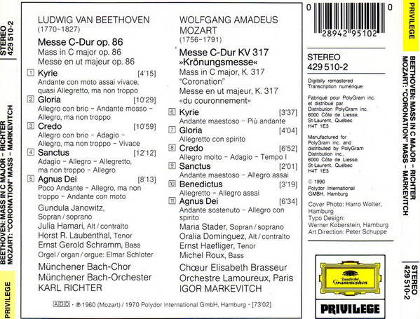 Beethoven* / Mozart* - Karl Richter, Igor Markevitch-1