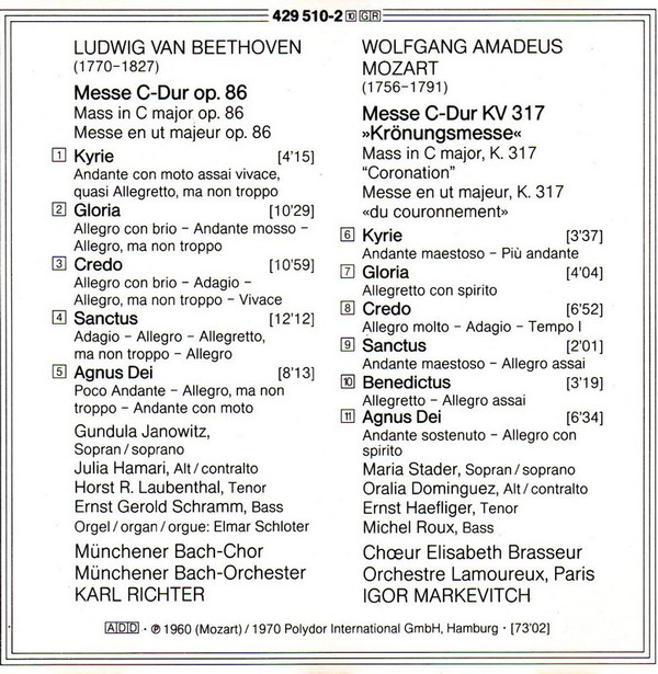 Beethoven* / Mozart* - Karl Richter, Igor Markevitch-2