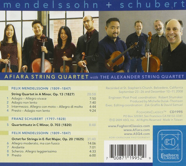 Mendelssohn*, Schubert*, Afiara String Quartet, Alexander String Quartet-1