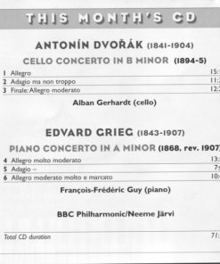 Dvořák*, Grieg*, François-Frédéric Guy, Alban Gerhardt, BBC Philharmonic / Neeme Järvi-1