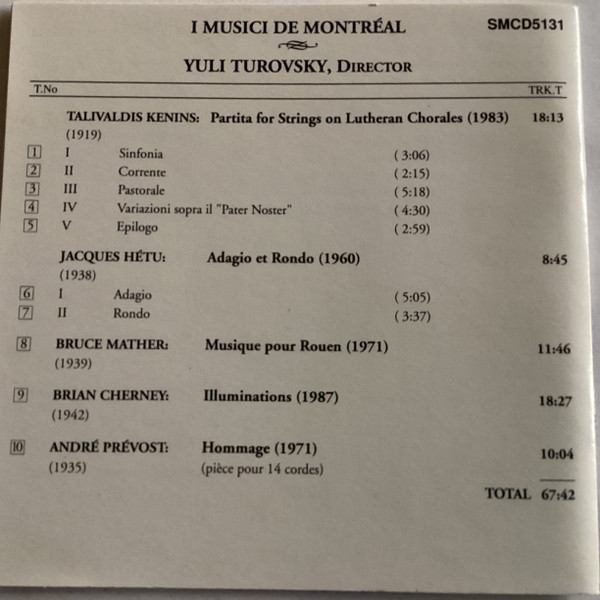I Musici de Montréal, Yuli Turovsky-1