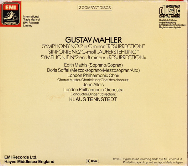 Gustav Mahler, Edith Mathis, Doris Soffel, London Philharmonic Choir, London Philharmonic Orchestra, Klaus Tennstedt-1