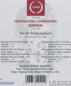 Maddalena Lombardini Sirmen*, The Allegri String Quartet-1
