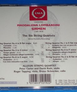 Maddalena Lombardini Sirmen*, The Allegri String Quartet-3
