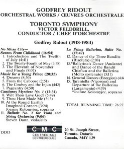 Godfrey Ridout, Victor Feldbrill, Joanne Kolomyjec, Steven Dann, Toronto Symphony*-3