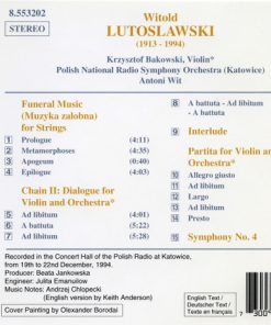 Lutoslawski*, Krzysztof Bakowski*, Polish National Radio Symphony Orchestra (Katowice)*, Antoni Wit-1