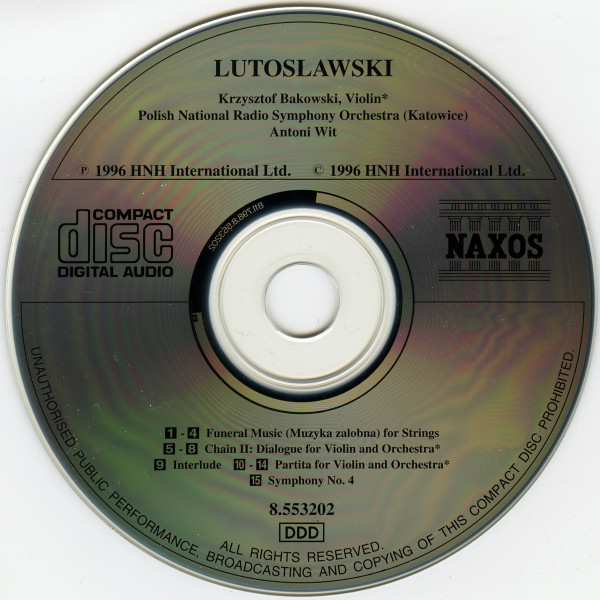Lutoslawski*, Krzysztof Bakowski*, Polish National Radio Symphony Orchestra (Katowice)*, Antoni Wit-2