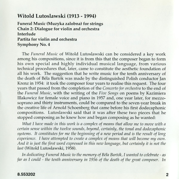 Lutoslawski*, Krzysztof Bakowski*, Polish National Radio Symphony Orchestra (Katowice)*, Antoni Wit-4