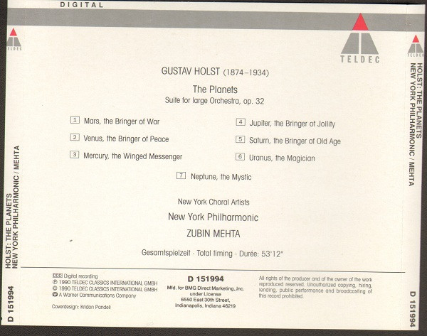 Gustav Holst - New York Philharmonic, Zubin Mehta-1