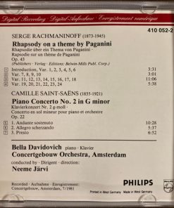 Saint-Saëns* / Rachmaninoff* – Bella Davidovich, Concertgebouw Orchestra, Amsterdam*, Neeme Järvi-3