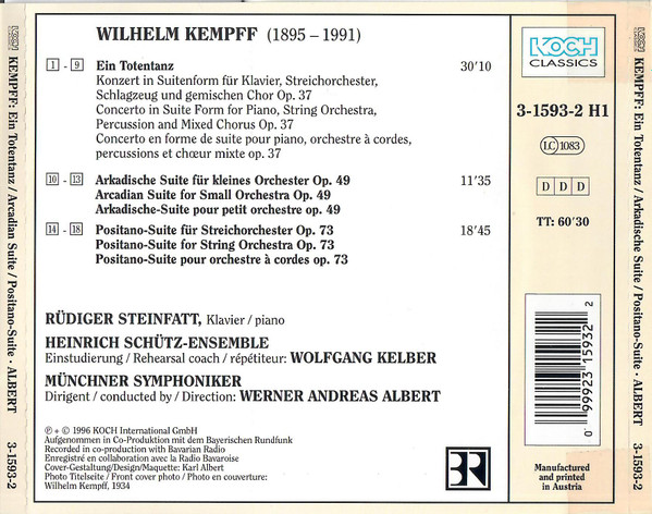 Wilhelm Kempff, Rüdiger Steinfatt, Heinrich-Schutz-Ensemble*, Werner Andreas Albert-4