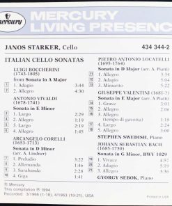 Janos Starker Plays Boccherini* • Bach* / Vivaldi* / Corelli* • Locatelli* / Valentini*-2
