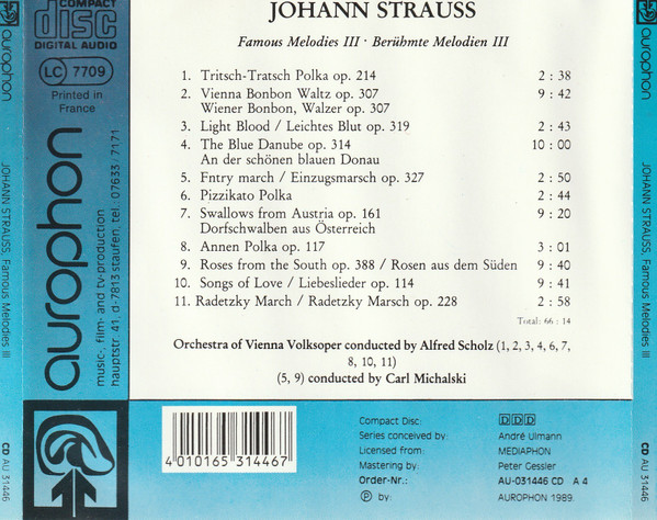 Johann Strauss Jr., Wiener Volksopernorchester (2) · Alfred Scholz-3