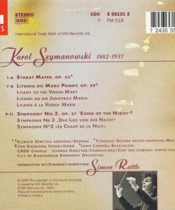 Karol Szymanowski - Sir Simon Rattle, Elzbieta Szmytka, Florence Quivar, Jon Garrison, John Connell (3), City Of Birmingham Symphony Orchestra Chorus, City Of Birmingham Symphony Orchestra-1