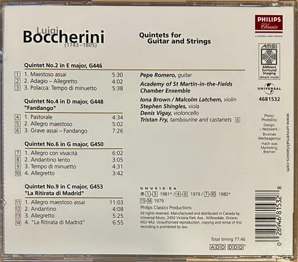 Boccherini*, Pepe Romero, Academy Of St. Martin-in-the-Fields Chamber Ensemble-1