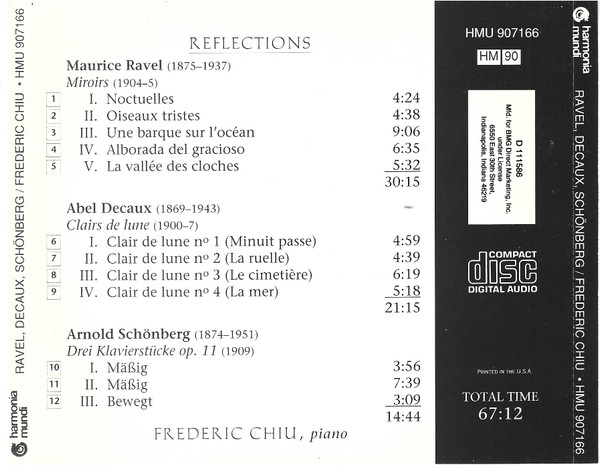 Ravel* / Decaux* / Schönberg*, Frederic Chiu-1