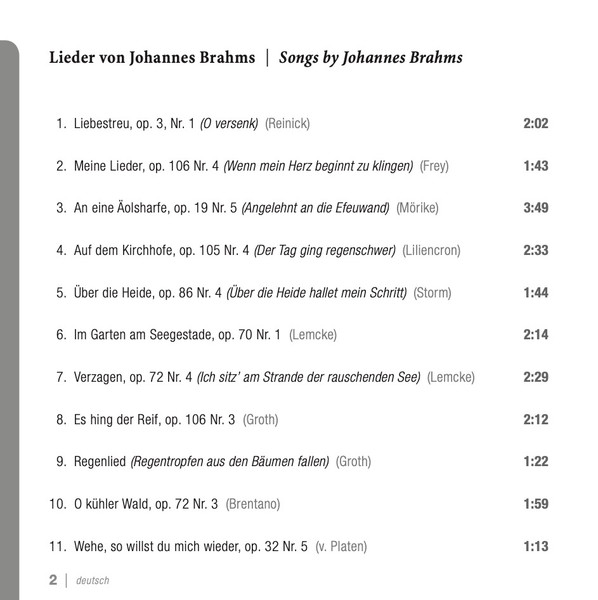 Johannes Brahms, Brigitte Fassbaender, Irwin Gage, Thomas Riebl-2