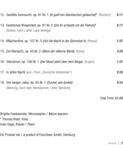 Johannes Brahms, Brigitte Fassbaender, Irwin Gage, Thomas Riebl-3