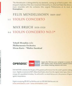 Mendelssohn* / Bruch* - Yehudi Menuhin, Philharmonia Orchestra, Efrem Kurtz, Walter Susskind-1
