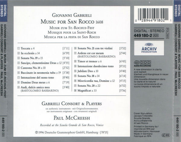 Giovanni Gabrieli - Gabrieli Consort & Players*, Paul McCreesh-1