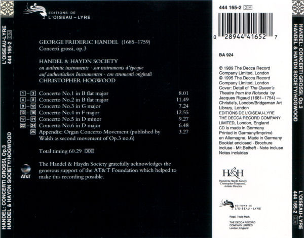 Handel* - Handel & Haydn Society*, Christopher Hogwood-1
