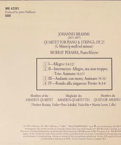 Brahms* - Murray Perahia, Members Of The Amadeus Quartet*-2
