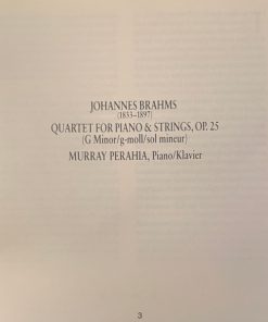 Brahms* - Murray Perahia, Members Of The Amadeus Quartet*-4