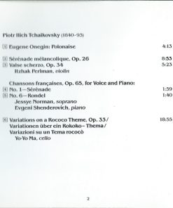 Tchaikovsky*, Yo-Yo Ma • Jessye Norman • Itzhak Perlman • Leningrad Philharmonic*, Yuri Temirkanov-4