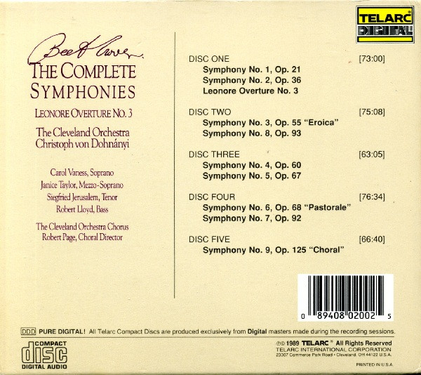 Beethoven* – The Cleveland Orchestra, Christoph von Dohnányi-1