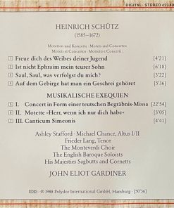 Heinrich Schütz, John Eliot Gardiner, The Monteverdi Choir, The English Baroque Soloists, His Majestys Sagbutts And Cornetts-1