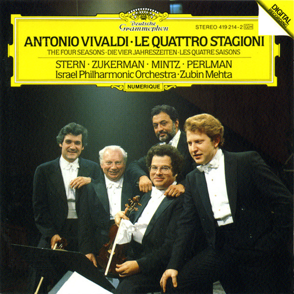 Antonio Vivaldi - Stern* · Zukerman* · Mintz* · Perlman* · Israel Philharmonic Orchestra · Zubin Mehta-0