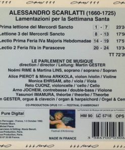 Alessandro Scarlatti, Noémi Rime, Martina Lins, Le Parlement De Musique, Martin Gester-1