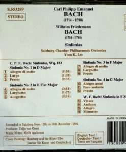 C. P. E. Bach*, W. F. Bach* - Salzburg Chamber Philharmonic Orchestra*, Yoon K. Lee*-1