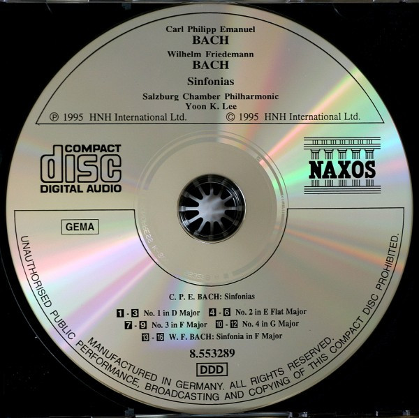 C. P. E. Bach*, W. F. Bach* - Salzburg Chamber Philharmonic Orchestra*, Yoon K. Lee*-2